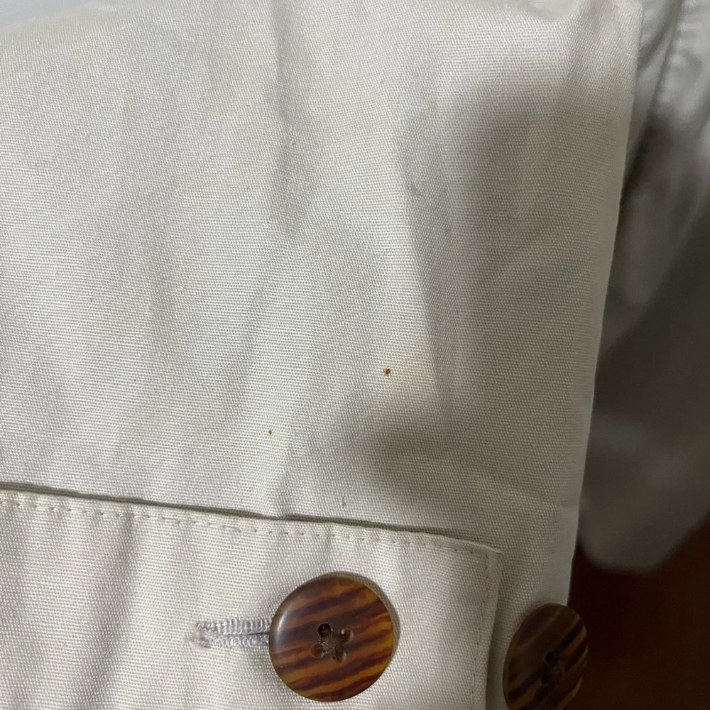 J. Crew Cream Barn Jacket with Brown Corduroy Collar